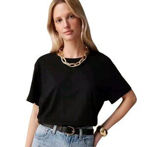J. Crew Vintage Jersey Tee Womens XXS Black Classic Minimalist Casual Staple NWT